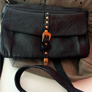 Campomaggi Black Leather Crossbody Bag - New without Tags